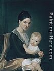John Vanderlyn Canvas Paintings - Mrs. Marinus Willett and Her Son Marinus, Jr.